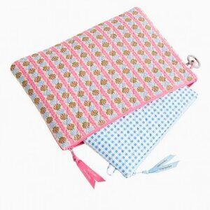 VERA BRADLEY Two Pouch Organizer Set in Cottage Shells Stripe